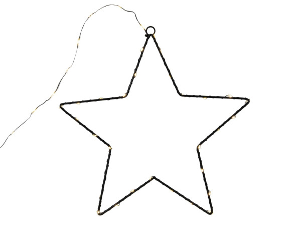 Leuchtobjekt LED STAR in schwarz aus Metall