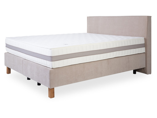 Boxspringbett LIVIN MILANO in creme aus Stoff