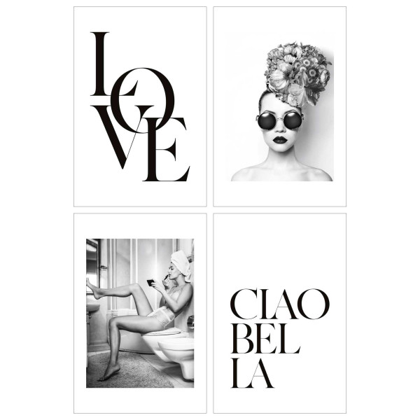 Bild CIAO in mehrfarbig aus Materialmix