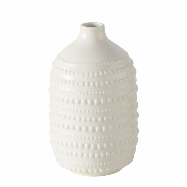 Vase MERUNA groß in weiß aus Keramik