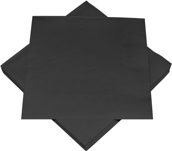 Servietten BASIC schwarz