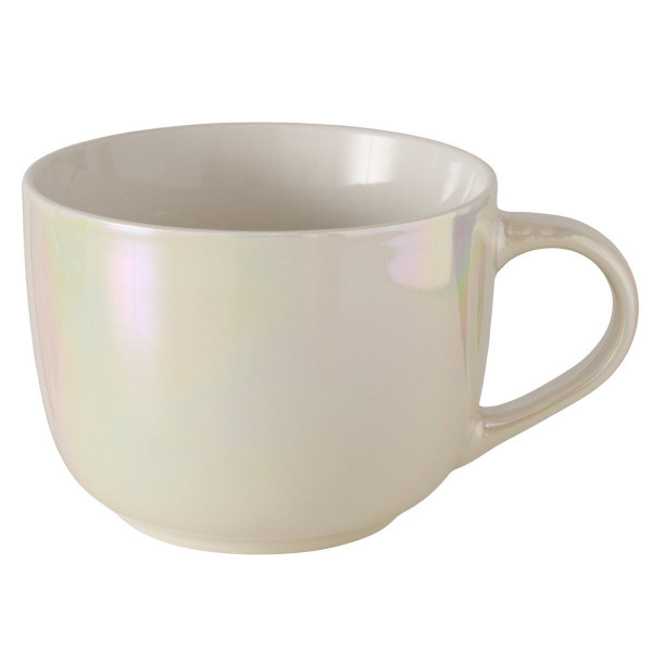 Jumbobecher IRIDESA creme in creme aus Bone China