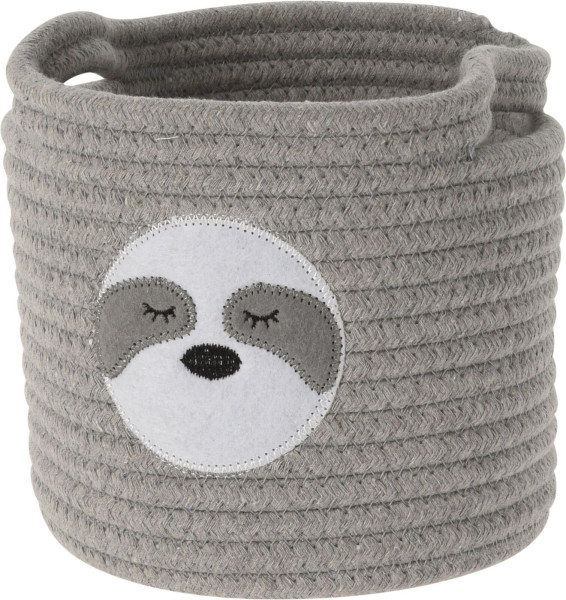 Korb ANIMALS in grau aus Baumwolle