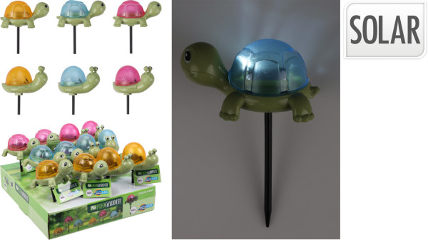 Gartenstecker LED SOLAR TURTLE in mehrfarbig aus Polypropylen