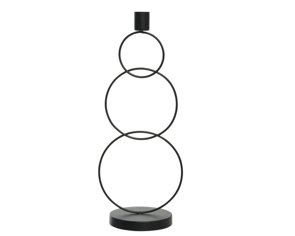 Kerzenhalter ROUND in schwarz aus Eisen