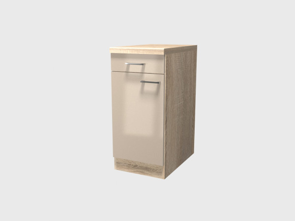 US40 Unterschrank in creme aus Dekor