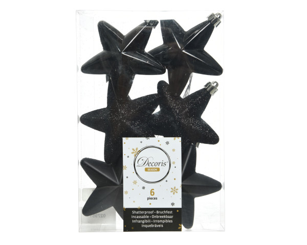 Hänger-Set STAR schwarz in schwarz aus Kunststoff