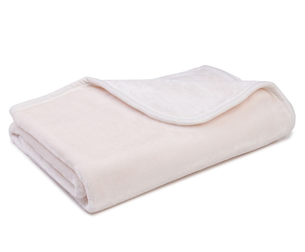 Decke PREMIUM CASHMERE weiß in weiß aus Polyester