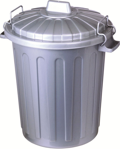Abfalltonne OSCAR 7L in silberfarben aus Polypropylen
