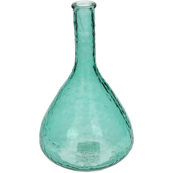 Vase RECYCLED petrol in petrol aus Glas