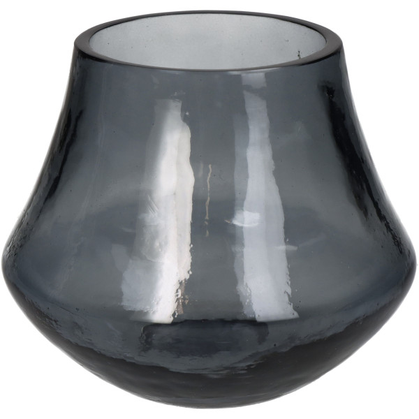 Windlicht CANDLE in schwarz aus Glas