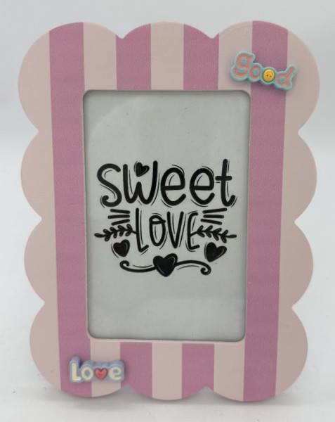 Fotorahmen STRIPES in mehrfarbig aus Materialmix