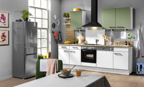 Einbauküche EasyBrixx EB800 in weiß aus Kunststoff