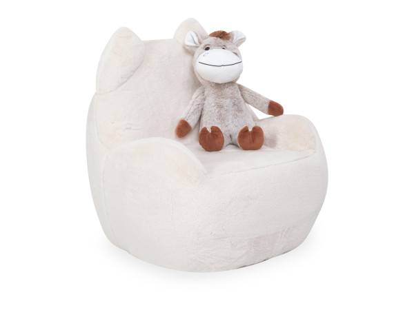 Kindersessel SJARD in weiß aus Stoff