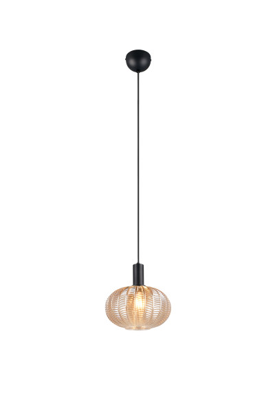 Pendelleuchte ELVEZIA in bernstein aus Glas