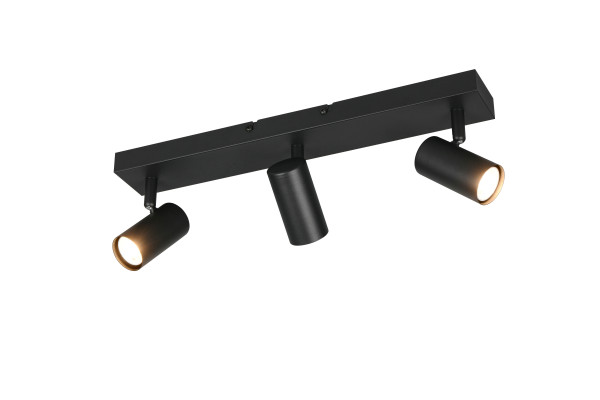 Deckenspot TARYN 3-flammig in schwarz aus Metall