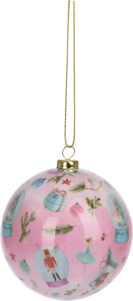 Weihnachtskugel CHRISTMAS in mehrfarbig aus Kunststoff