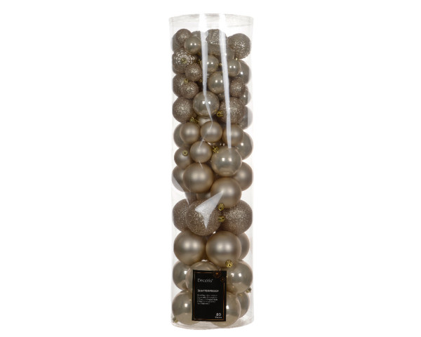 Weihnachtskugel-Set AVA in perle aus Kunststoff