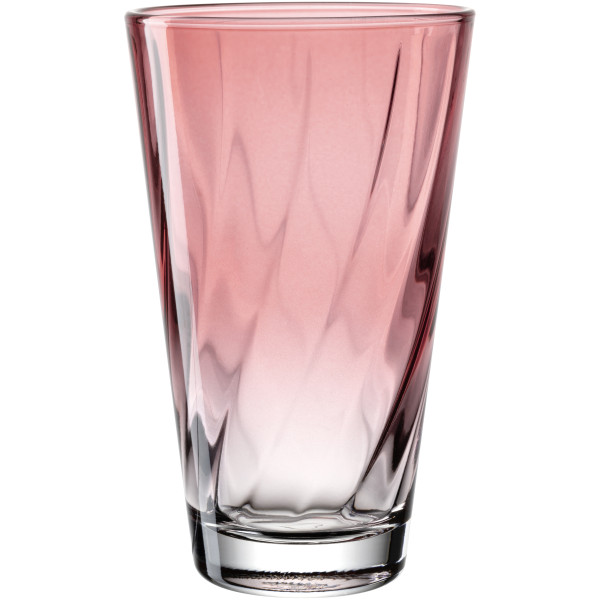 Trinkglas TWIST rot in rot aus Glas