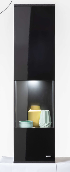 Hängevitrine LIVIN ODESSA in schwarz aus Dekor