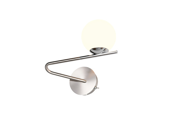 Wandleuchte FLAMING in Nickel aus Metall