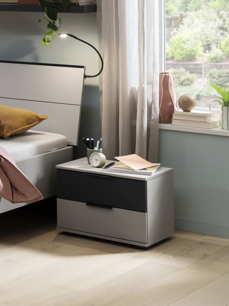 Nachtkonsole WALEKA in graphit aus Dekor