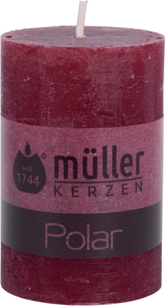 Stumpenkerze POLAR weinrot