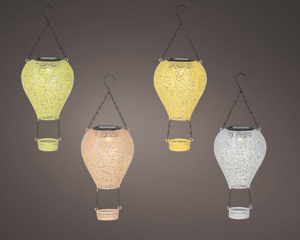 Laterne SOLAR BALLON in mehrfarbig aus Materialmix