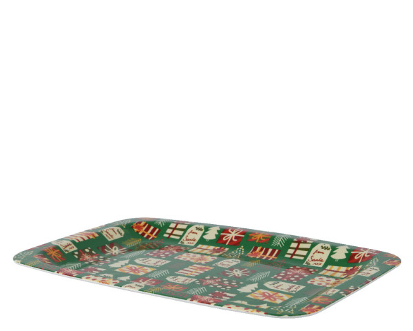 Dekoteller X-MAS in mehrfarbig aus Polypropylen