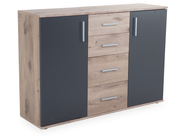 Kommode ALYSHA in grau aus Dekor