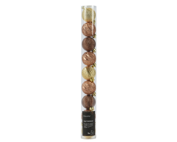 Weihnachtskugel-Set PAIGE in mehrfarbig aus Kunststoff