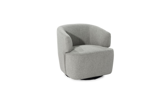 Sessel TEODORO in hellgrau aus Stoff