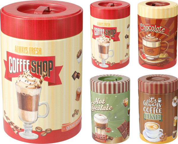 Vorratsdose COFFEE in mehrfarbig aus Stahl