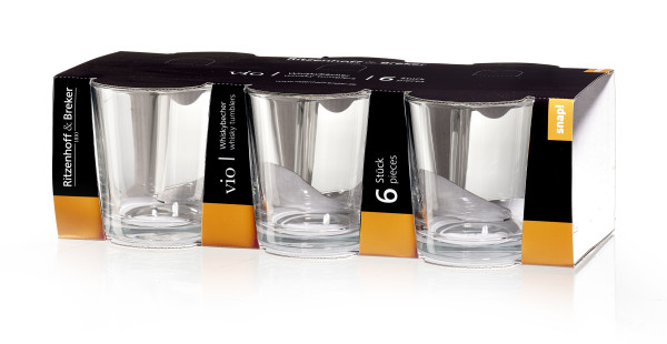 Whiskyglas-Set VIO in klar aus Glas
