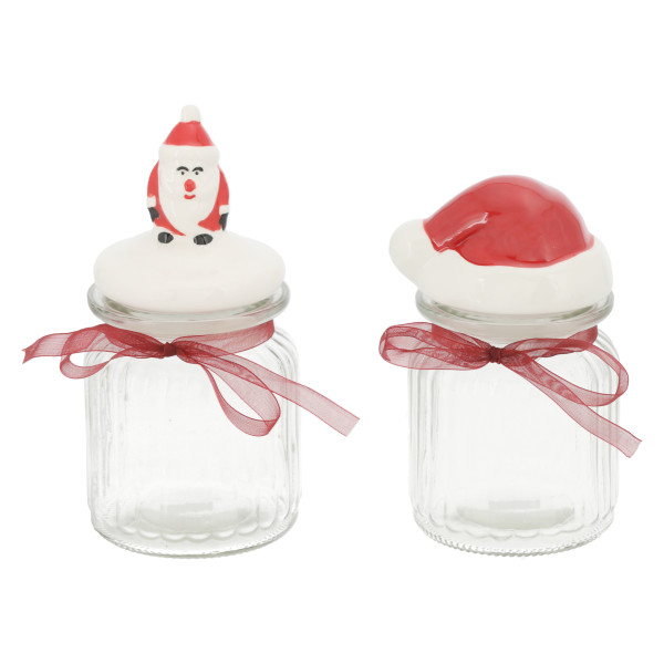 Vorratsglas SANTA in mehrfarbig aus Glas