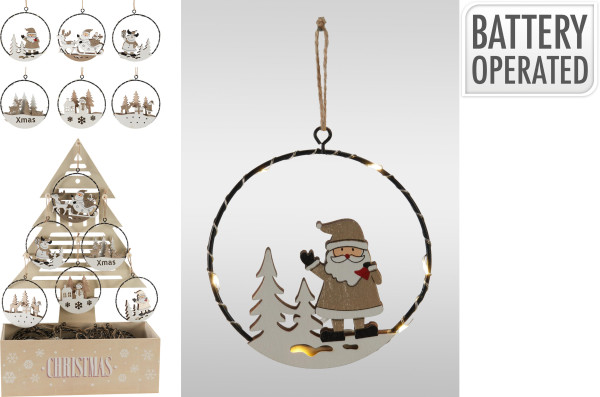 Dekohänger WEIHNACHTEN in mehrfarbig aus Materialmix