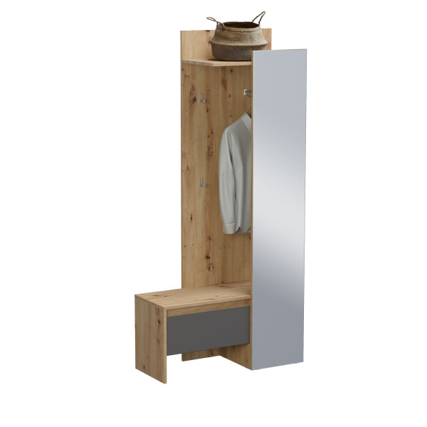 Garderobe TORINO in mehrfarbig aus Holz