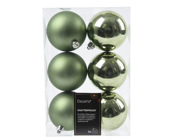 Weihnachtskugel-Set PAIRS in grün aus Kunststoff