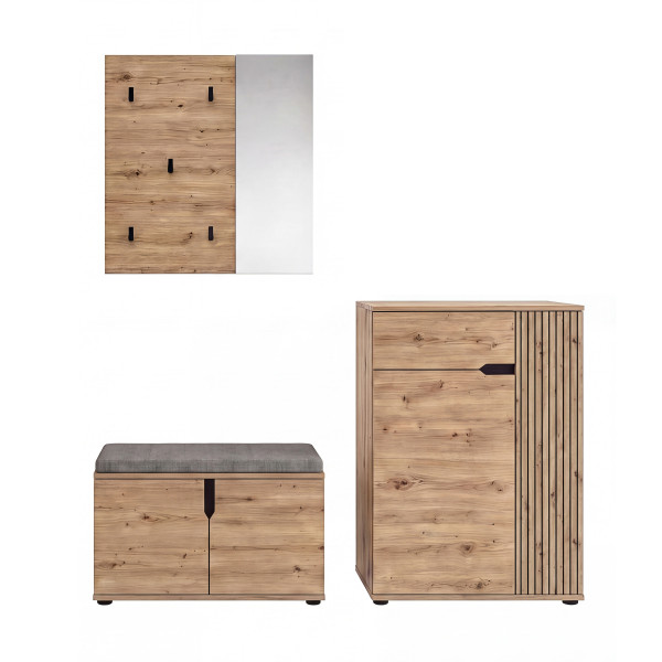 Garderobenset KENO in Eiche aus Holz