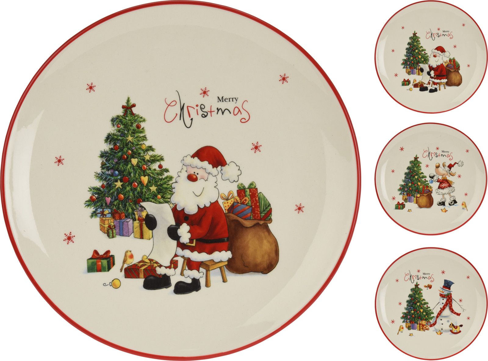 Teller MERRY CHRISTMAS Geschirr Gedeckter Tisch Accessoires und