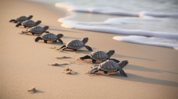 Bild LITTLE TURTELS in mehrfarbig aus MDF