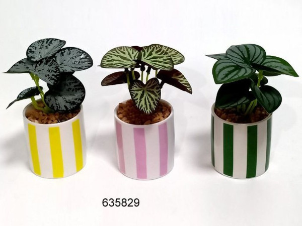 Kunstpflanze STRIPES in mehrfarbig aus Materialmix