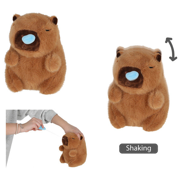 Plüschfigur CAPYBARA SHAKING in braun aus Polyester