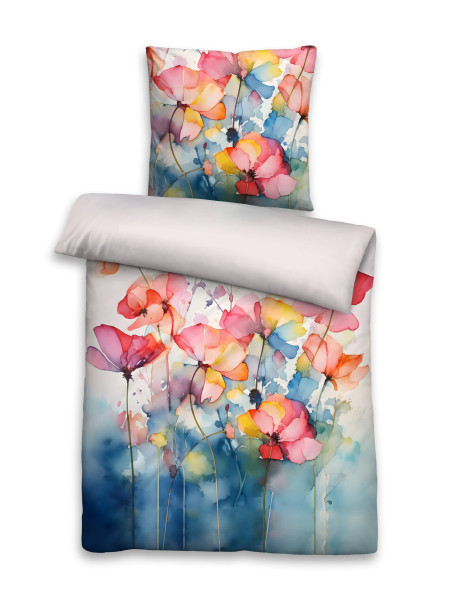 Bettwäsche TENCEL taubenblau in taubenblau aus Lyocell