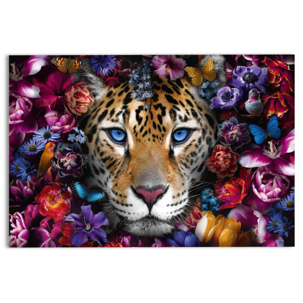 Glasbild POWER CAT in mehrfarbig