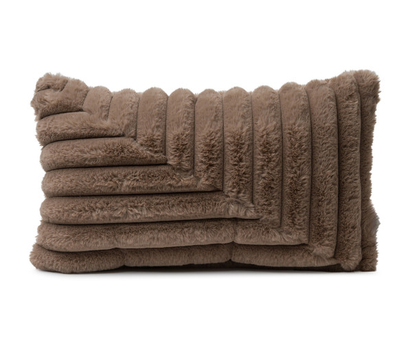 Kissen vito PATCHWORK 2 in taupe aus Polyester