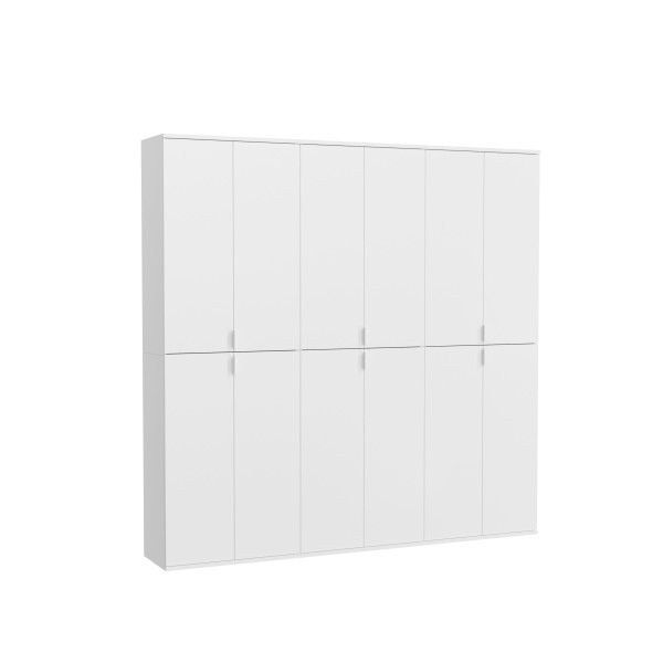 Schrankkombination PROJEKT X in weiß aus MDF furniert