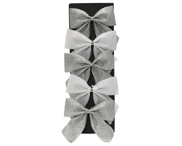Geschenkschleife X-MAS silber