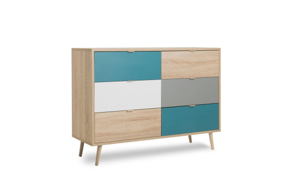 Kommode CUBA in braun aus Holz