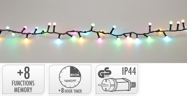 Lichterkette LED BERRY in mehrfarbig aus Materialmix
